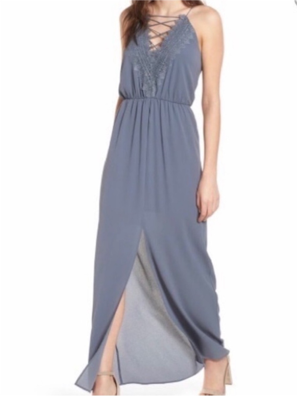 Wayf Maxi Dress in Dusty Blue